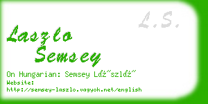 laszlo semsey business card